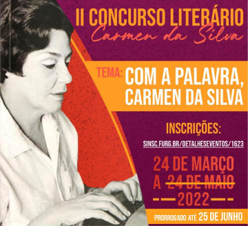 banner promocional do concurso literário Carmen Silva
