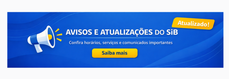 Avisos e atualizações do SiB