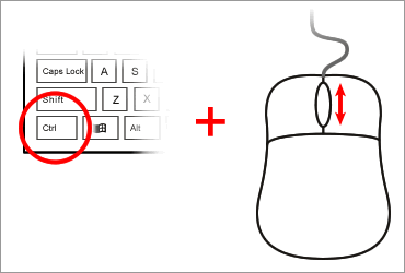 Figura A - Aumentando zoom com ajuda do recurso do mouse de scroll