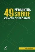 A capa do livro é da cor verde  seu título é Quarenta e Nove Perguntas sobre câncer de próstata o título está no meio da capa sendo nas cores amarelo e branco.  